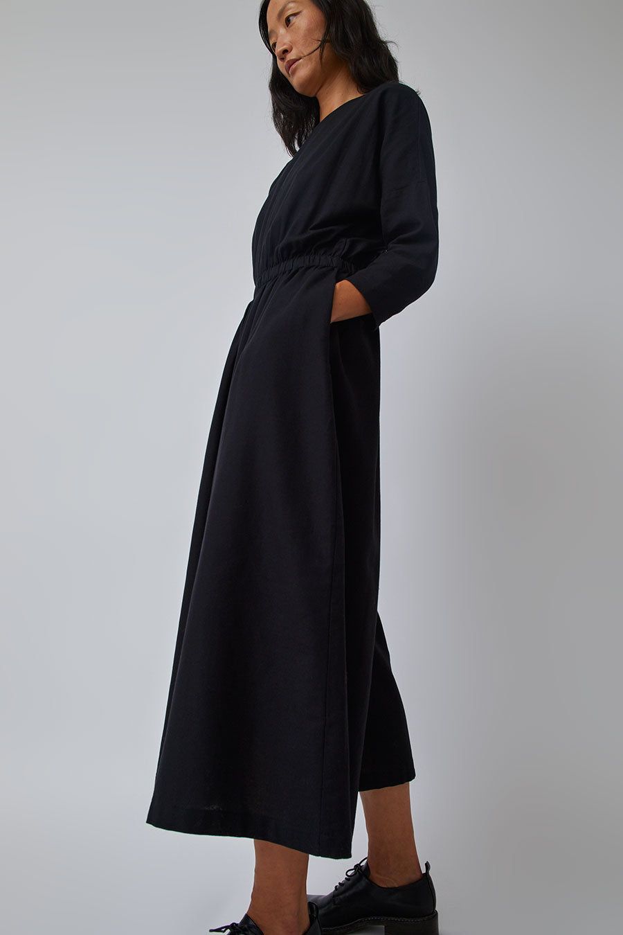 Black Crane Wide Culotte Jumpsuit in Black sold by No. 6 product image thumbnail 5