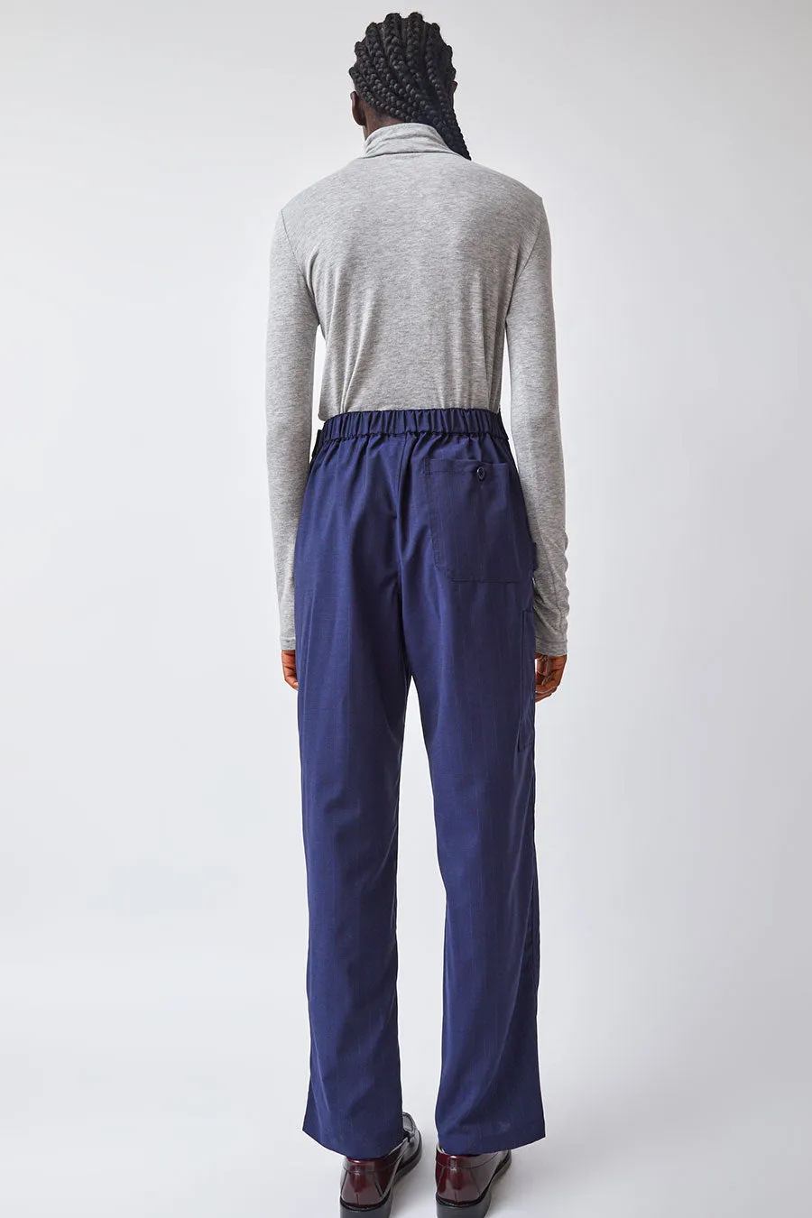 Heather Harlan Work Pant in Navy and White Pinstripe sold by No. 6 product image thumbnail 5