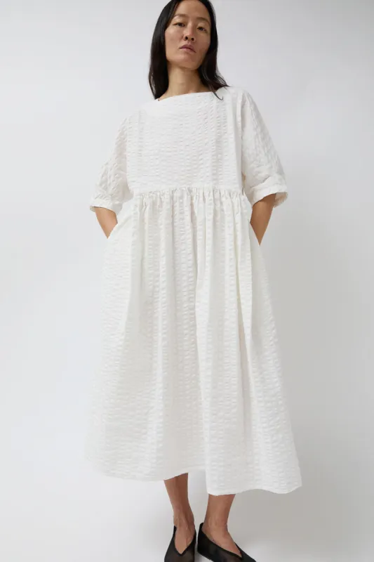 Black Crane Tradi Dress in White made by No. 6