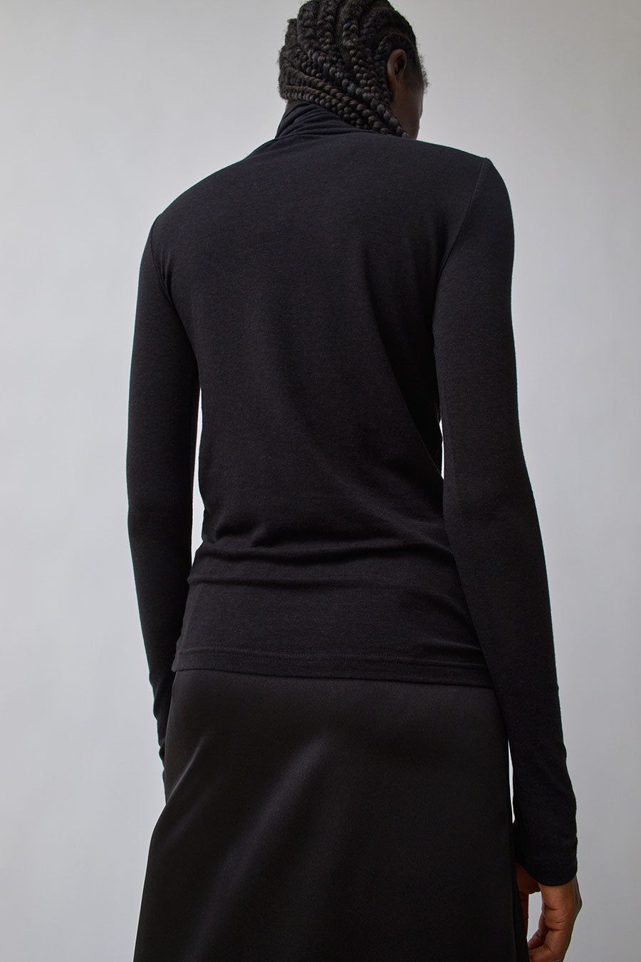 Mijeong Park Roll Neck Jersey Top in Black sold by No. 6 product image thumbnail 5