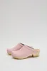 No.6 Old School Clog on Mid Heel in Light Pink sold by No. 6