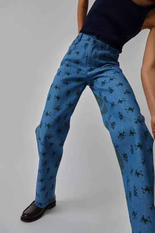 No.6 Agatha Pant in Large Floral and Ditsy Floral sold by No. 6