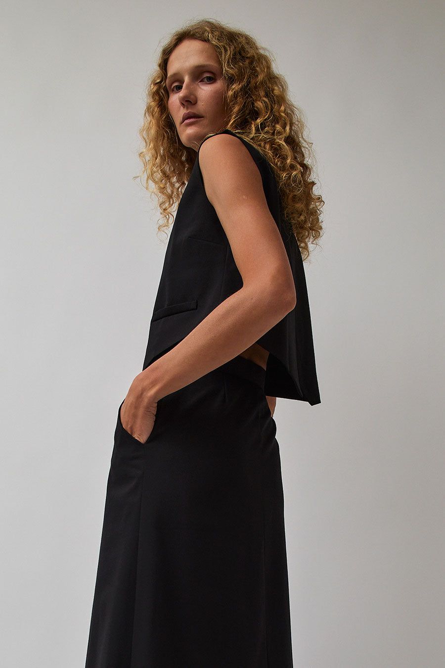 Solaqua The Manon Waistcoat in Noir sold by No. 6 product image thumbnail 4