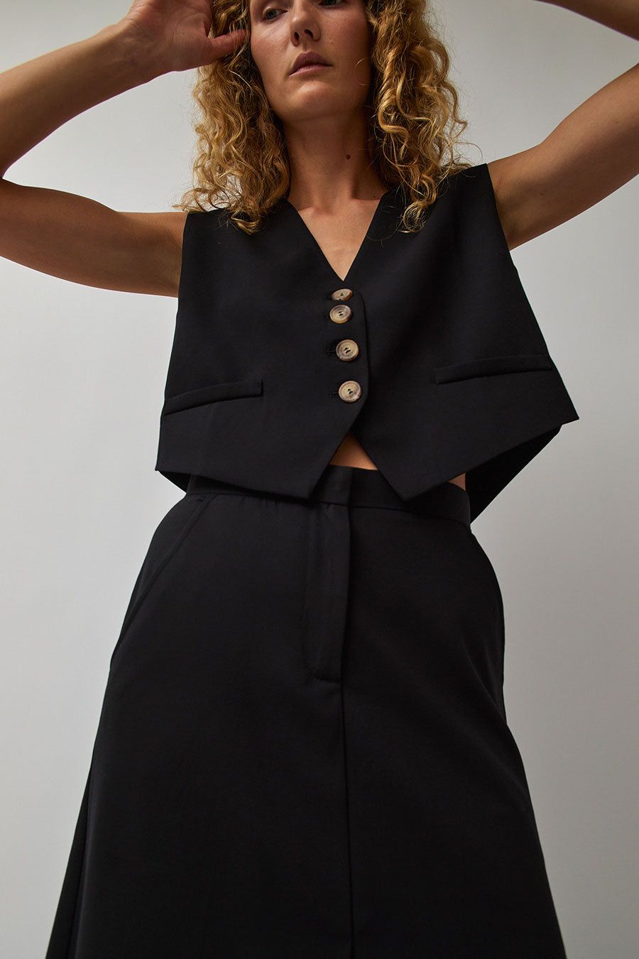 Solaqua The Manon Waistcoat in Noir sold by No. 6 product image thumbnail 5