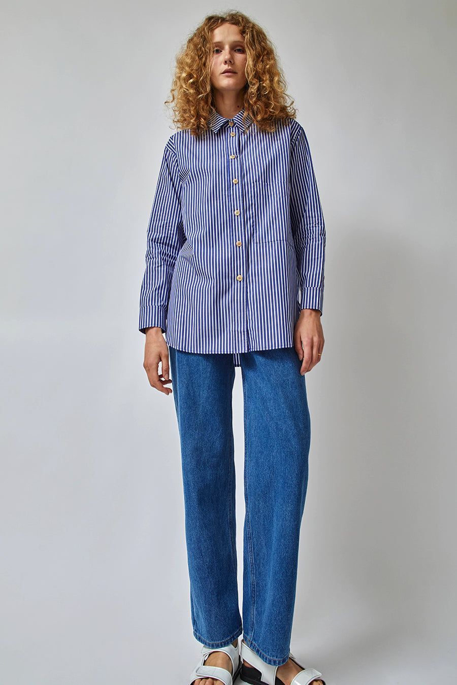 Girls of Dust Zoe Baggy Denim in Stone Wash sold by No. 6 product image thumbnail 5