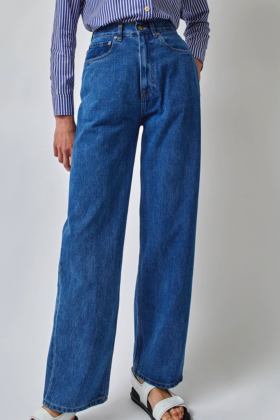 Girls of Dust Zoe Baggy Denim in Stone Wash sold by No. 6 product image thumbnail 2