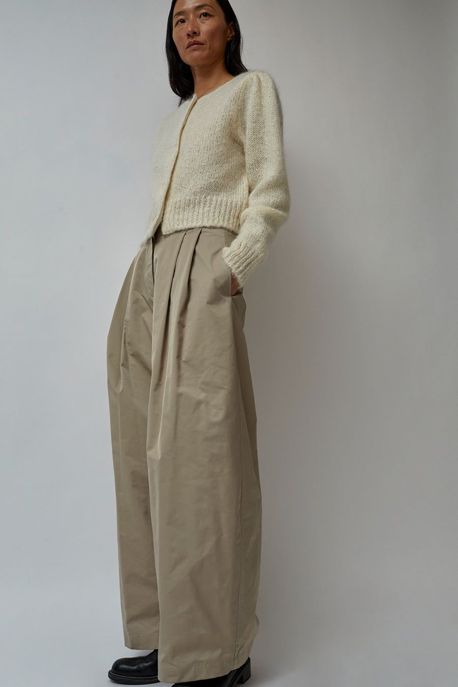 Amomento Two Tuck Balloon Pants in Beige sold by No. 6 product image thumbnail 2