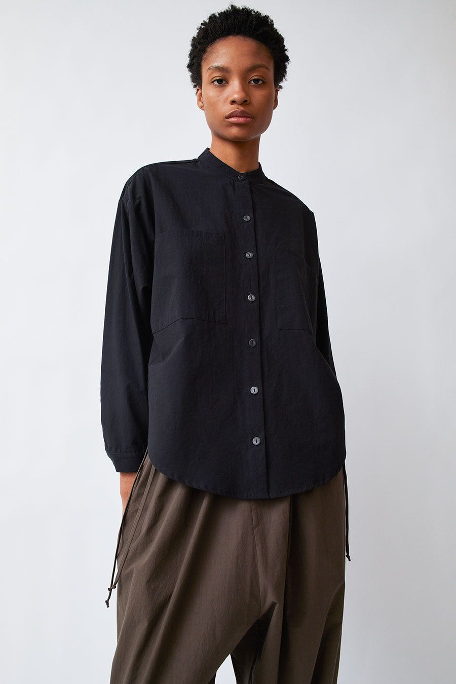 Modern Weaving Oversize Button Down in Black sold by No. 6 product image thumbnail 3