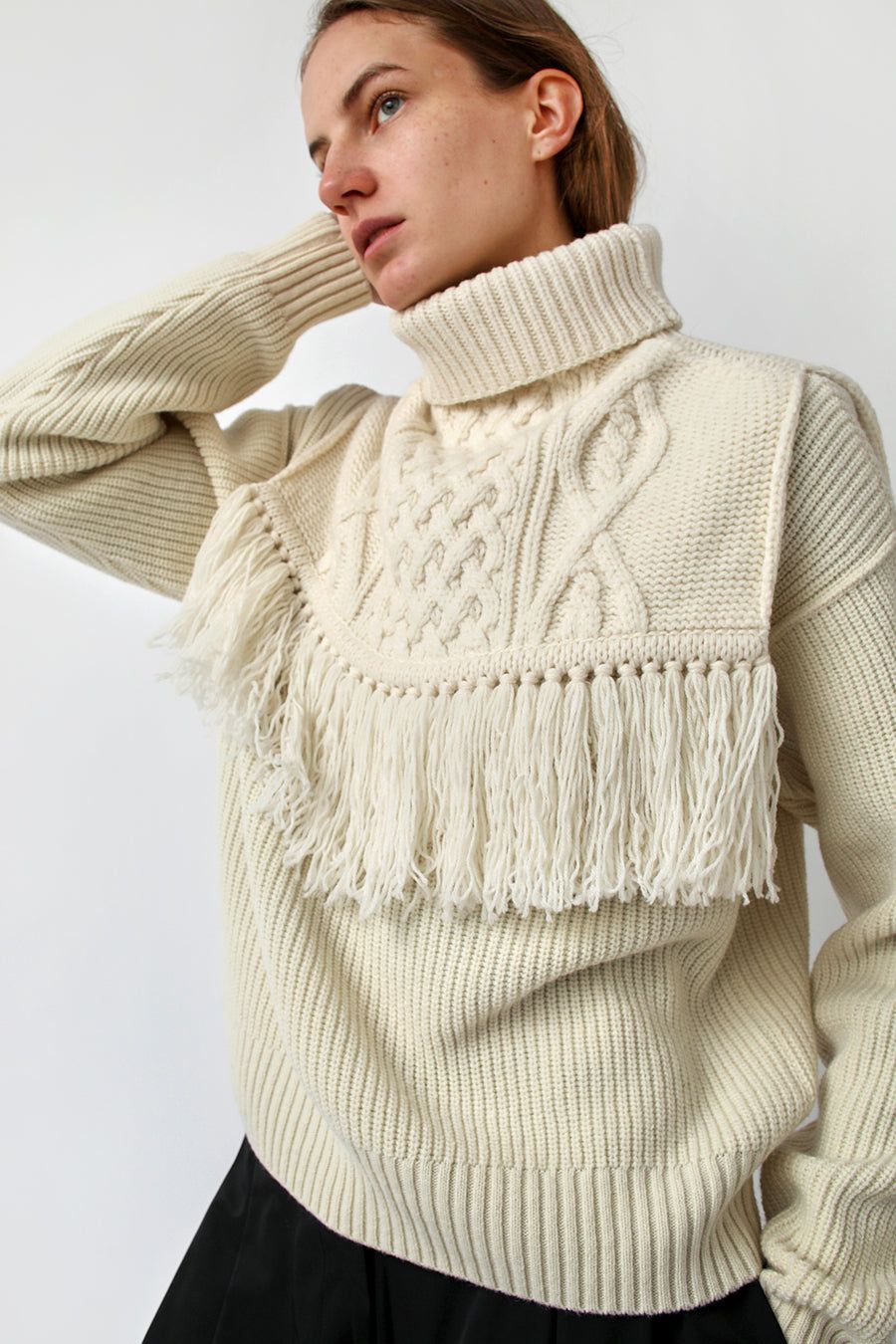 StandAlone Cable Knit Neck Warmer in Ivory sold by No. 6