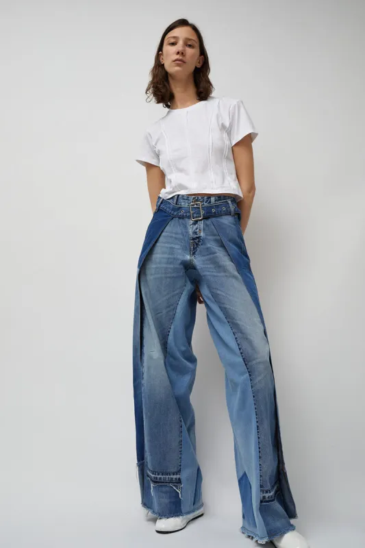 Façon Jacmin Palma Springs Apron Pant in Upcycled Denim sold by No. 6
