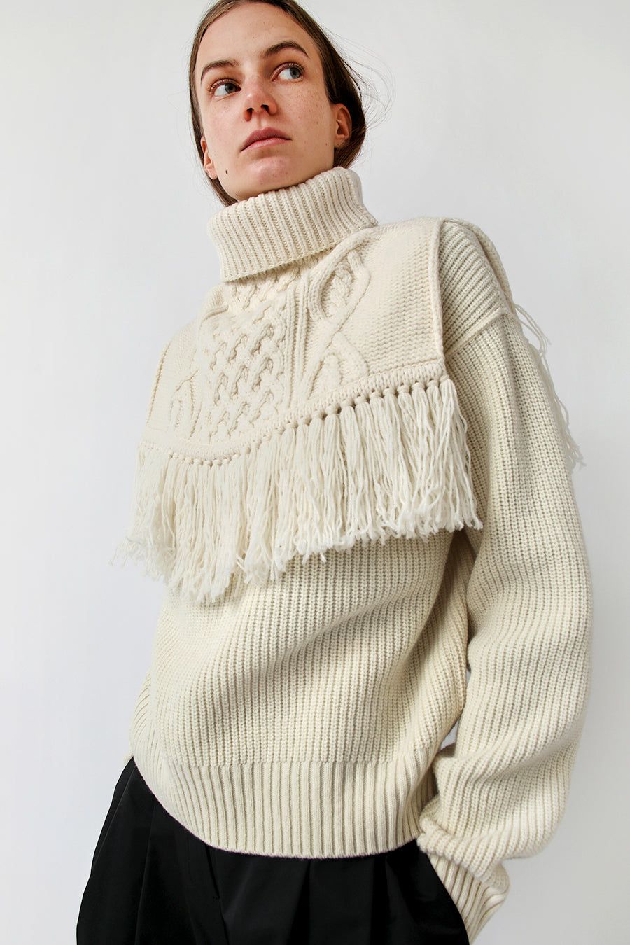 StandAlone Cable Knit Neck Warmer in Ivory sold by No. 6 product image thumbnail 3