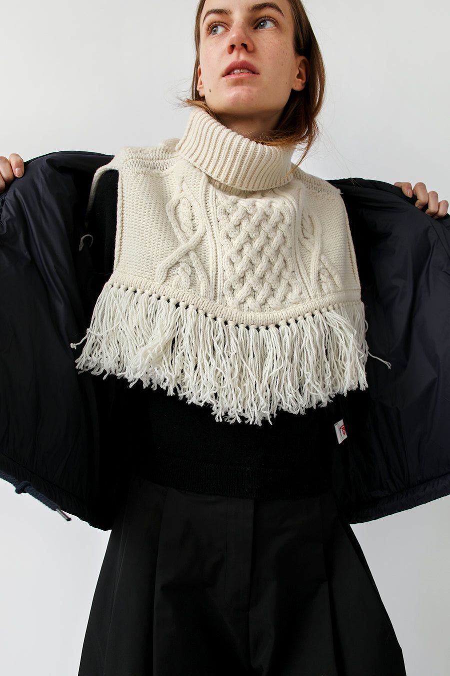 StandAlone Cable Knit Neck Warmer in Ivory sold by No. 6 product image thumbnail 5