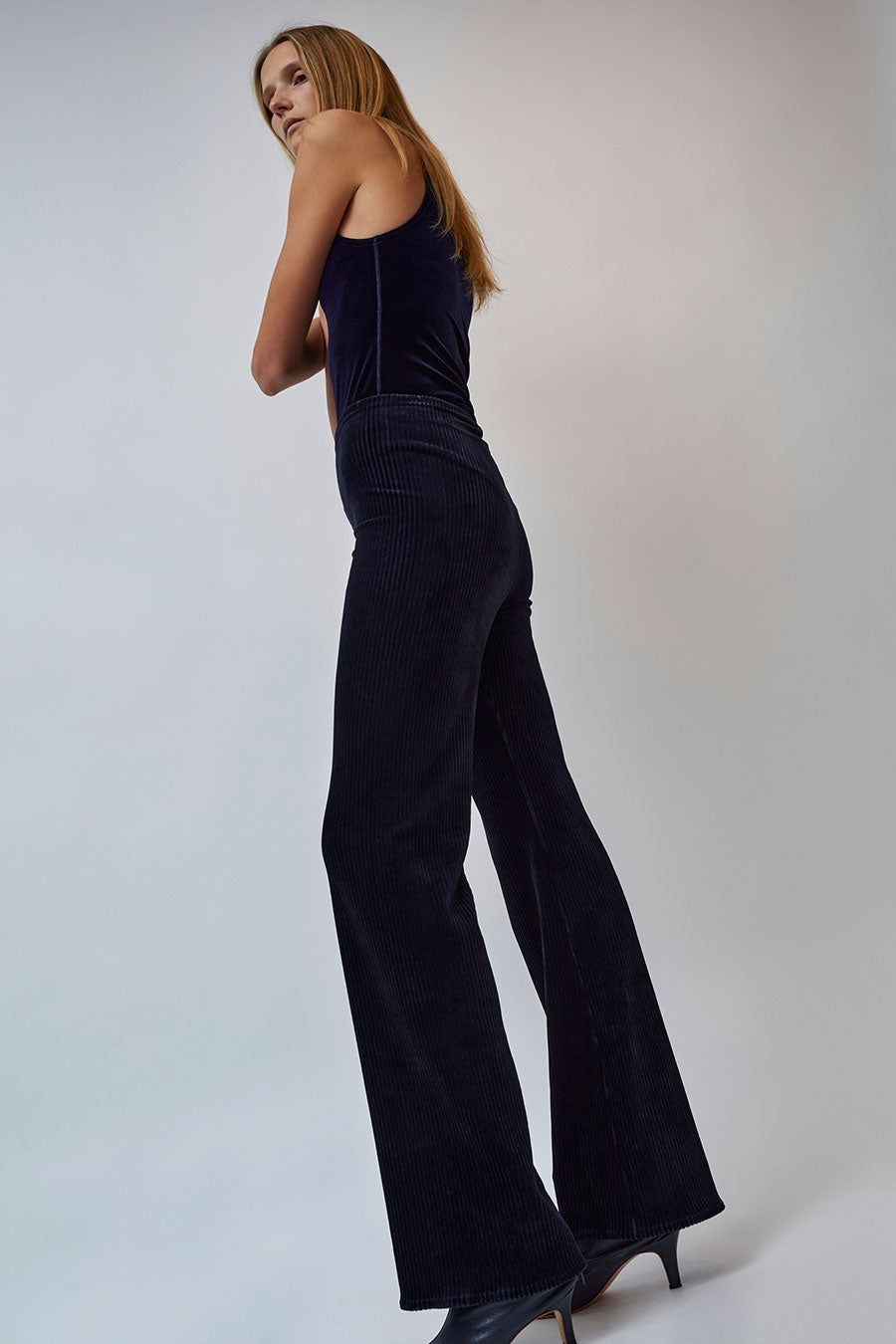 Simone Wild Corduroy Wide Leg Pants in Denim sold by No. 6 product image thumbnail 3