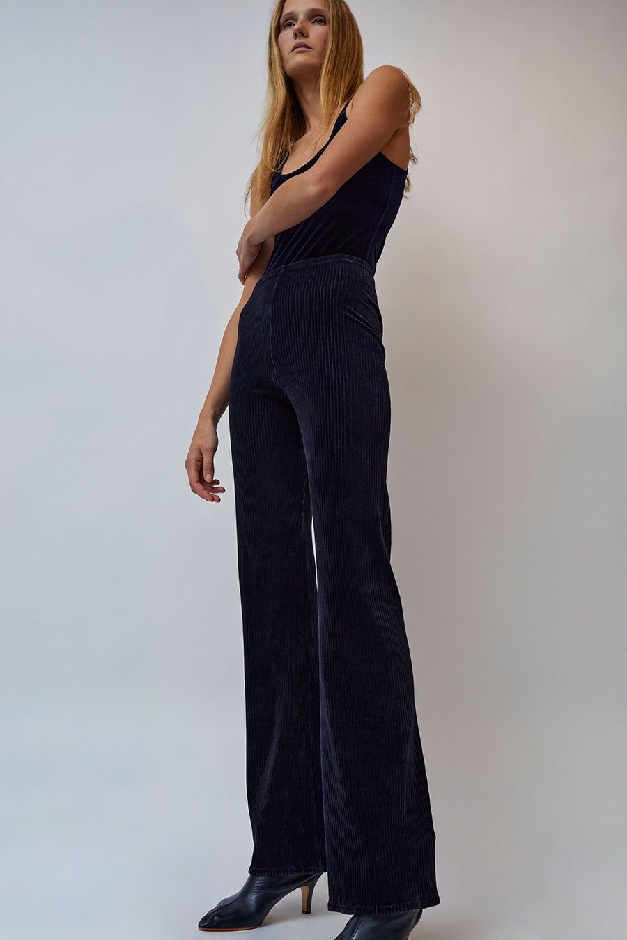 Simone Wild Corduroy Wide Leg Pants in Denim sold by No. 6 product image thumbnail 2