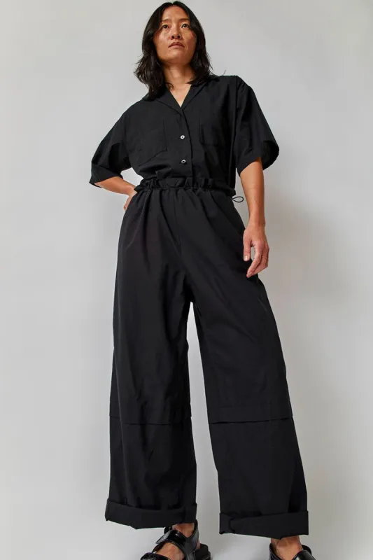 Sayaka Davis Open Collar Jumpsuit in Black sold by No. 6