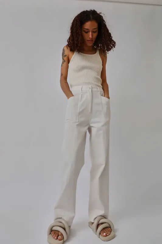 Nothing Written Bas Loose Trousers in Cream made by No. 6