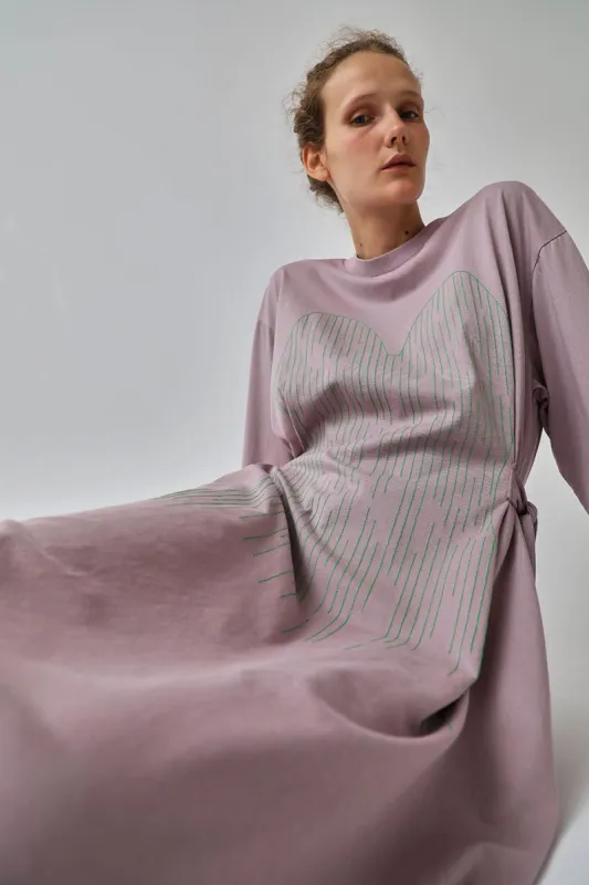 Henrik Vibskov Picnic Jersey Dress in Nirvana Purple made by No. 6