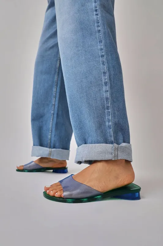 Melissa Kim Sandal in Blue and Green sold by No. 6