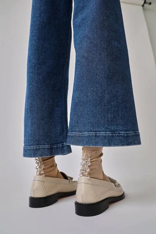 Maria La Rosa Pendant Socks in Oro Melange sold by No. 6