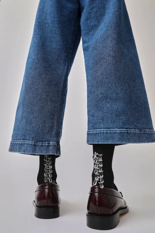 Maria La Rosa Pendant Socks in Nero sold by No. 6