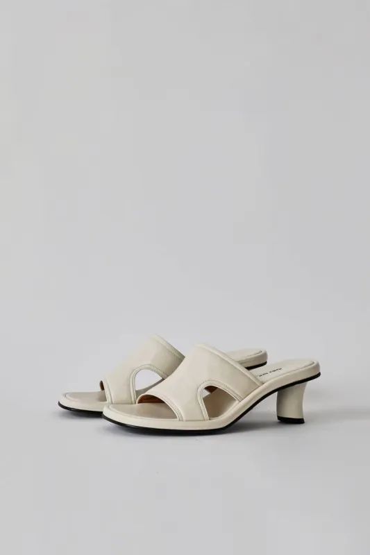 Reike Nen Padded Cut Out Mules in Ivory made by No. 6