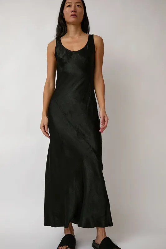 Lauren Manoogian Luster Bias Dress in Black made by Lauren Manoogian