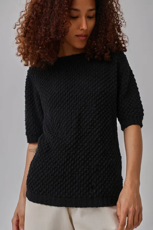 Lauren Manoogian Loops Crewneck in Black sold by No. 6