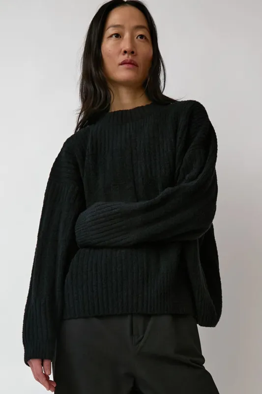 Lauren Manoogian Collage Pullover in Black made by Lauren Manoogian