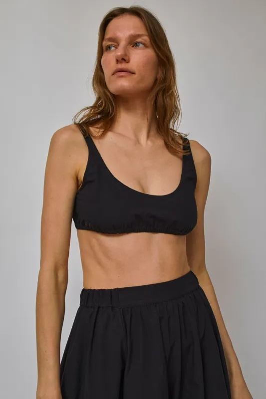 Modern Weaving Gathered Bralette in Black made by No. 6
