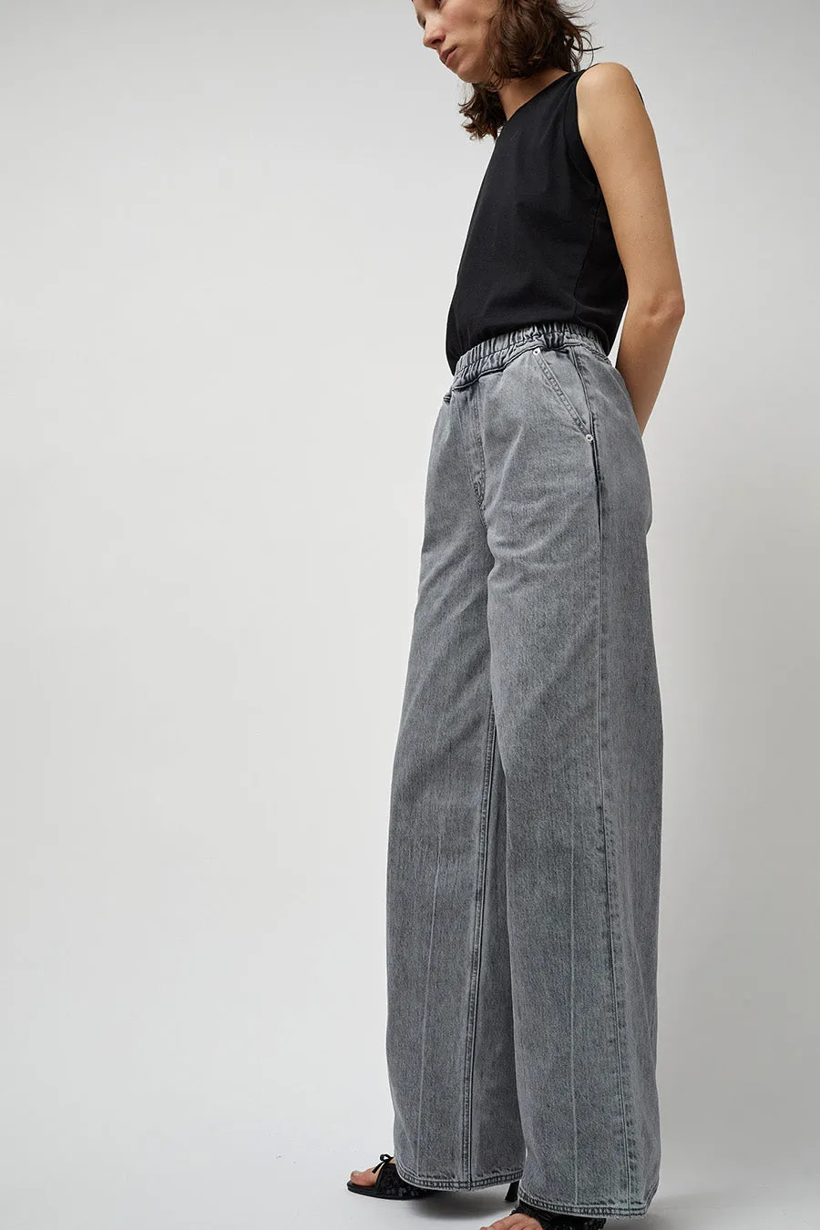 Façon Jacmin Polly Elastic Waist Jean in Light Grey sold by No. 6 product image thumbnail 4