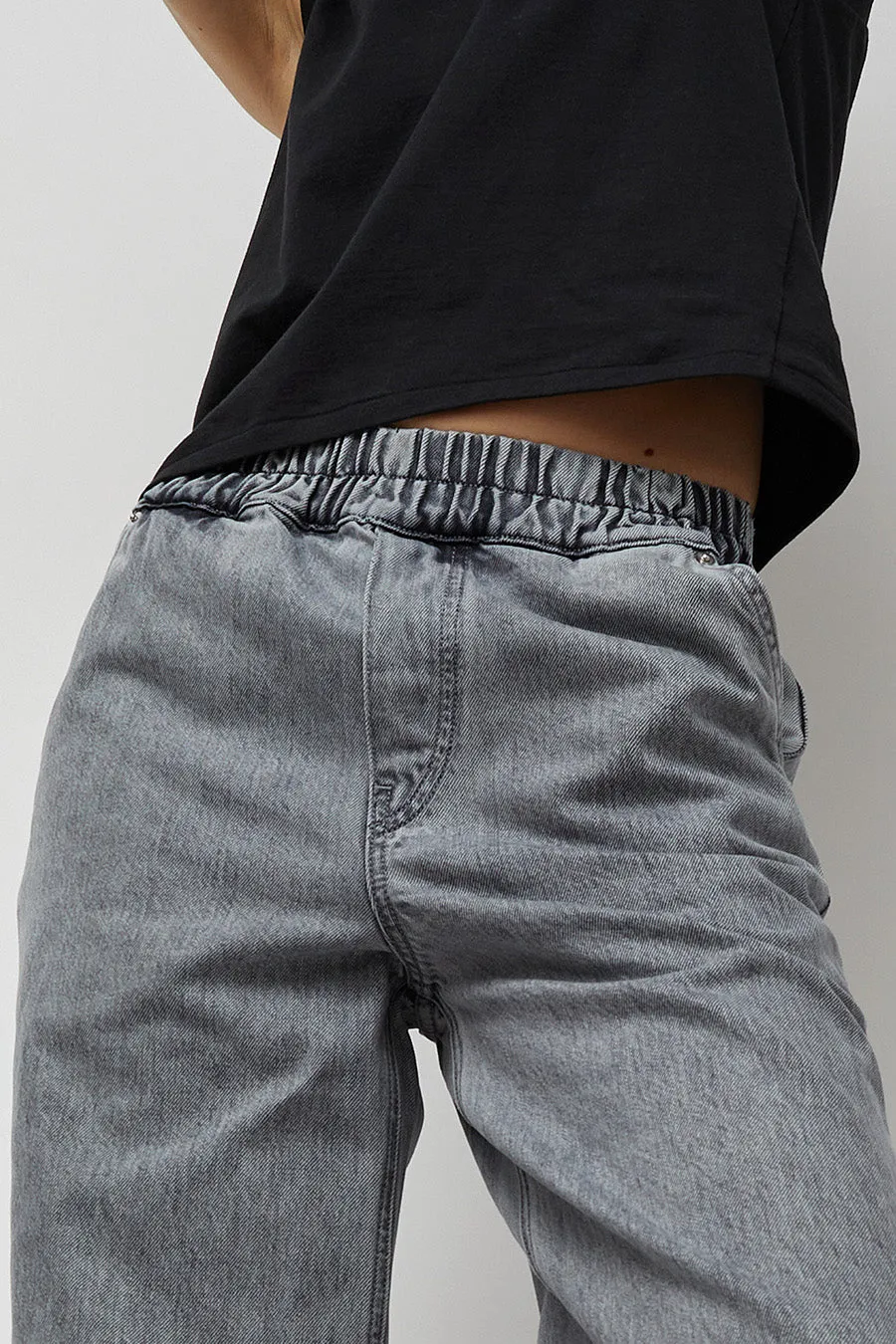 Façon Jacmin Polly Elastic Waist Jean in Light Grey sold by No. 6 product image thumbnail 3