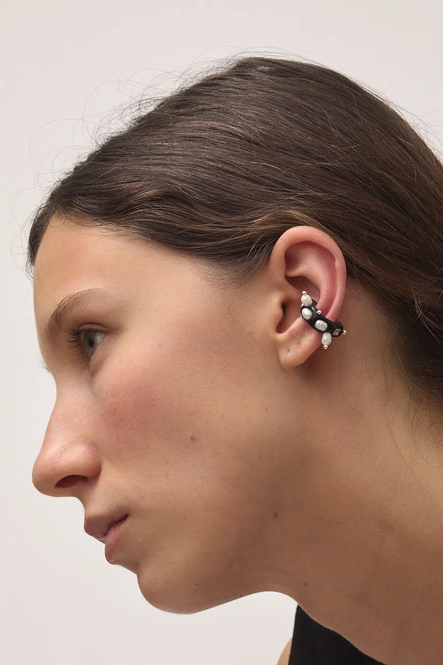 Hannayoo Works Planet Freshwater Pearls Earcuff in Black sold by No. 6 product image thumbnail 3