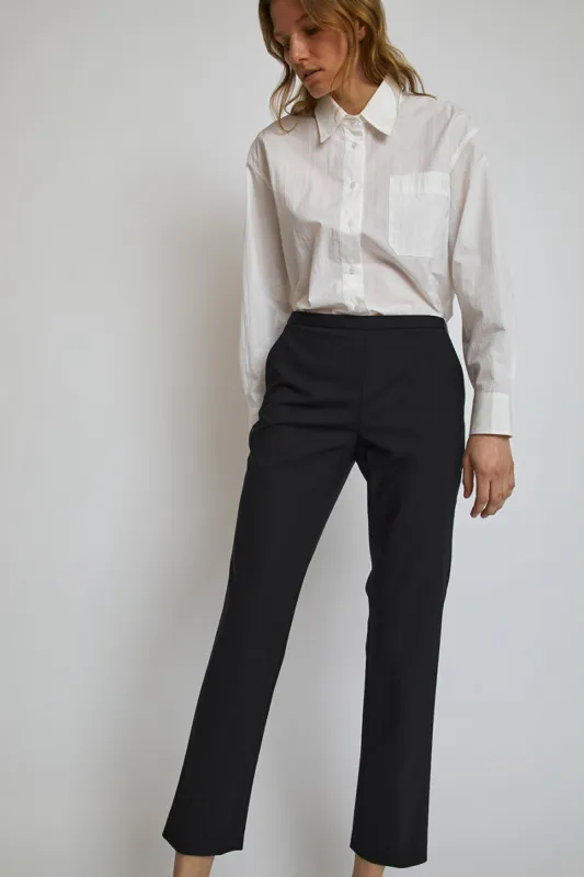 6397 Slim Pull On Pant in Black made by No. 6