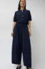 Black Crane Wide Pants in Navy sold by No. 6