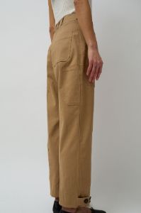 Mijeong Park Cropped Workwear Pants in Camel sold by No. 6