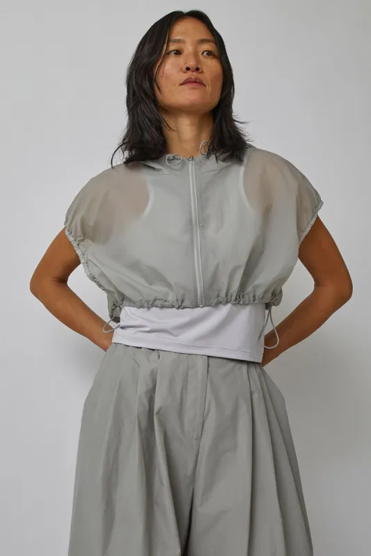 Amomento String Hooded Top in Grey made by No. 6