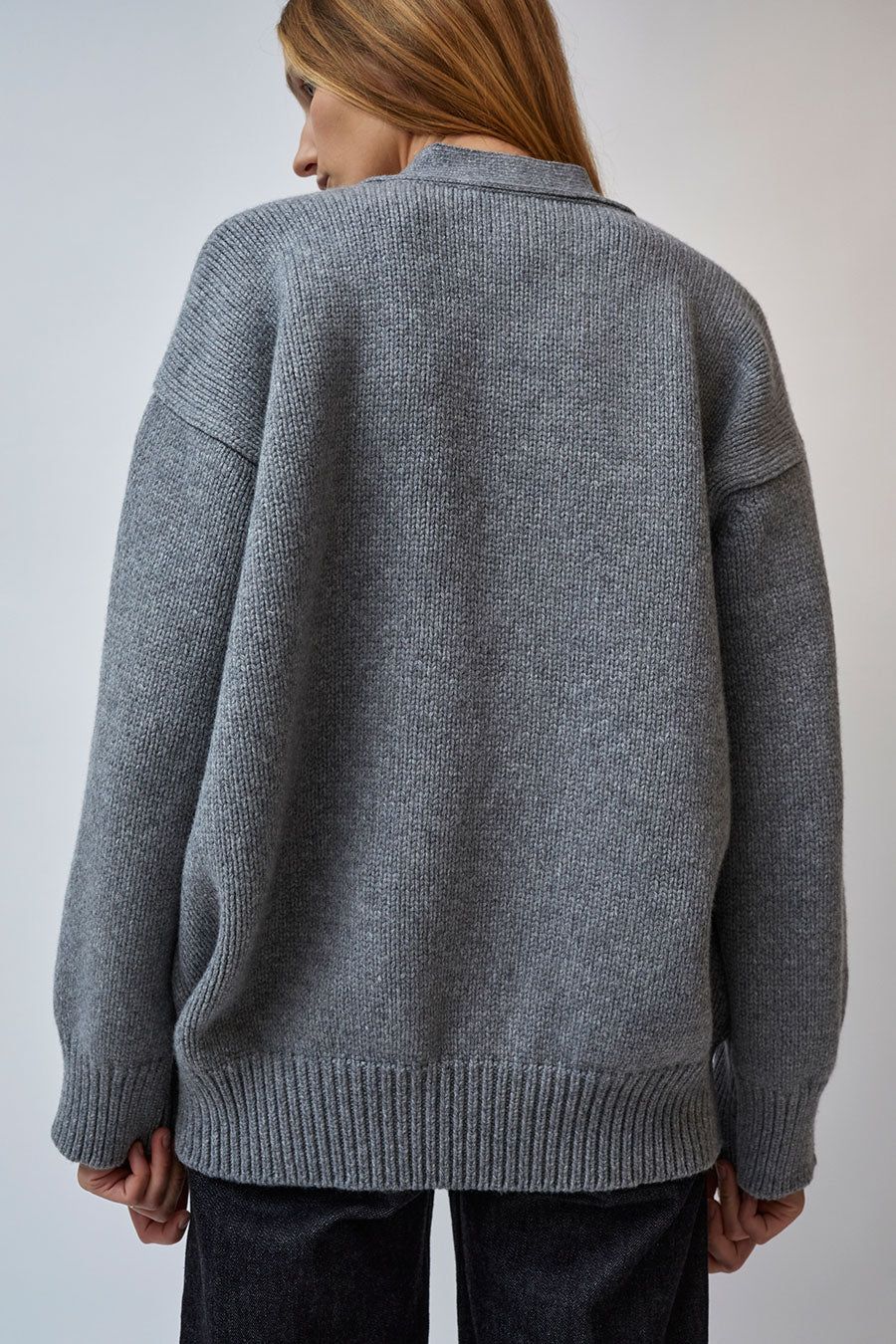 & Daughter Caragh Chunky Slouch Geelong Cardigan in Flannel Grey sold by No. 6 product image thumbnail 4