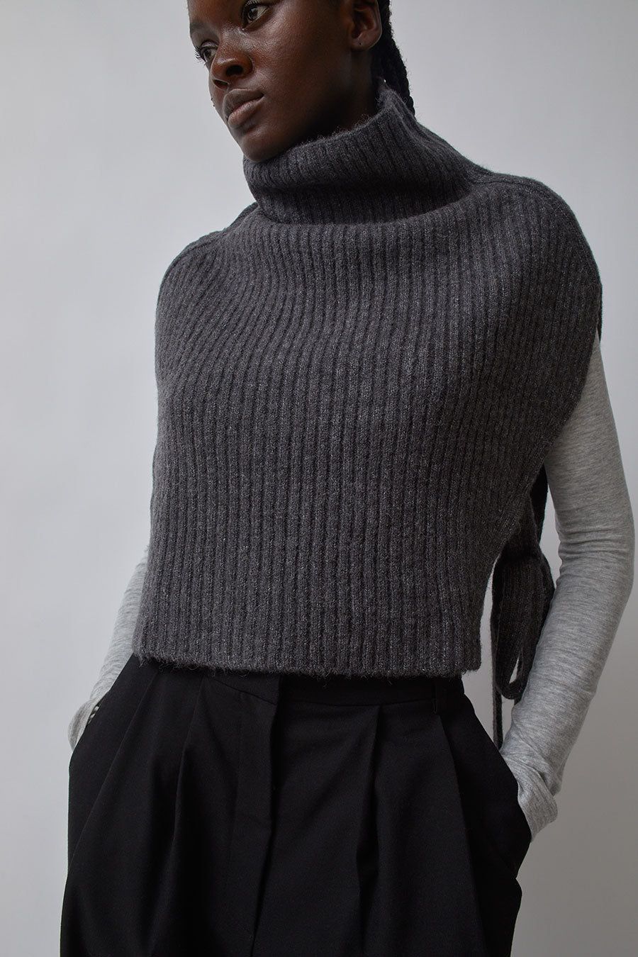 Mijeong Park Neck Warmer in Charcoal sold by No. 6