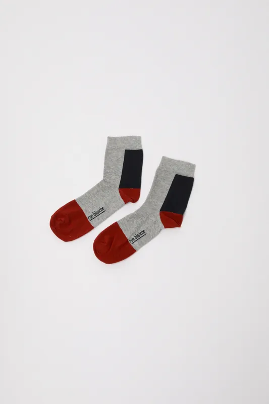 Rue Blanche Multi Socks in Grey Melange sold by No. 6