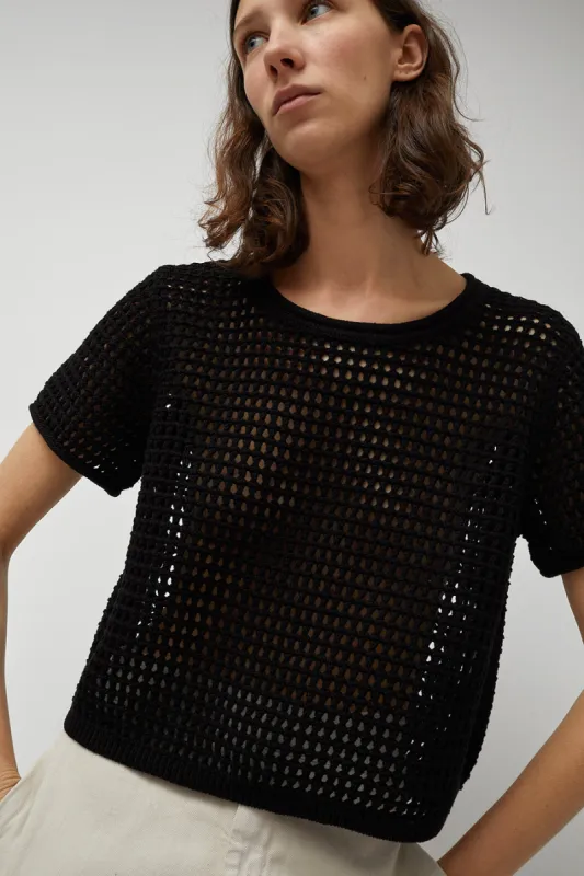 M Patmos Riis Mesh Tee in Black sold by No. 6