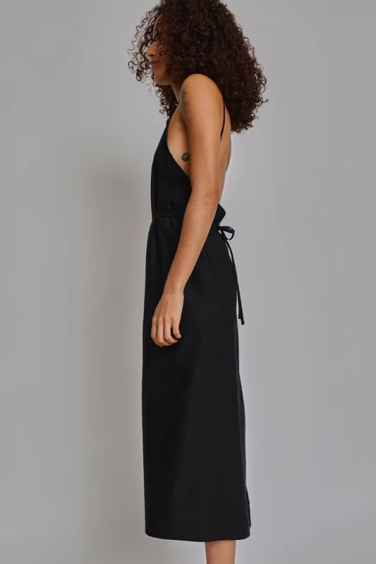 Baserange Yumi Apron Dress in Black made by No. 6