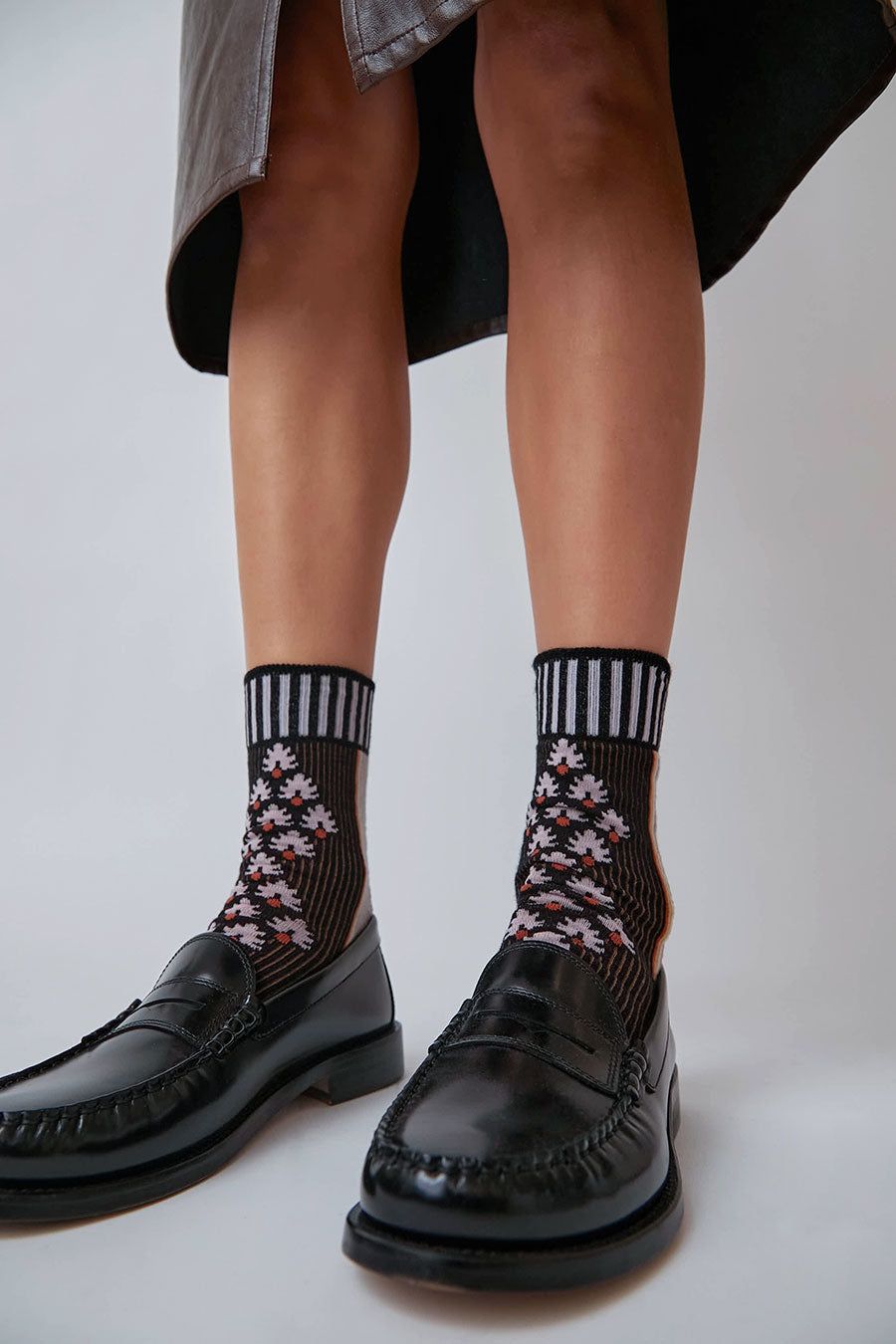Exquisite J Graphic Socks in Black sold by No. 6 product image thumbnail 3