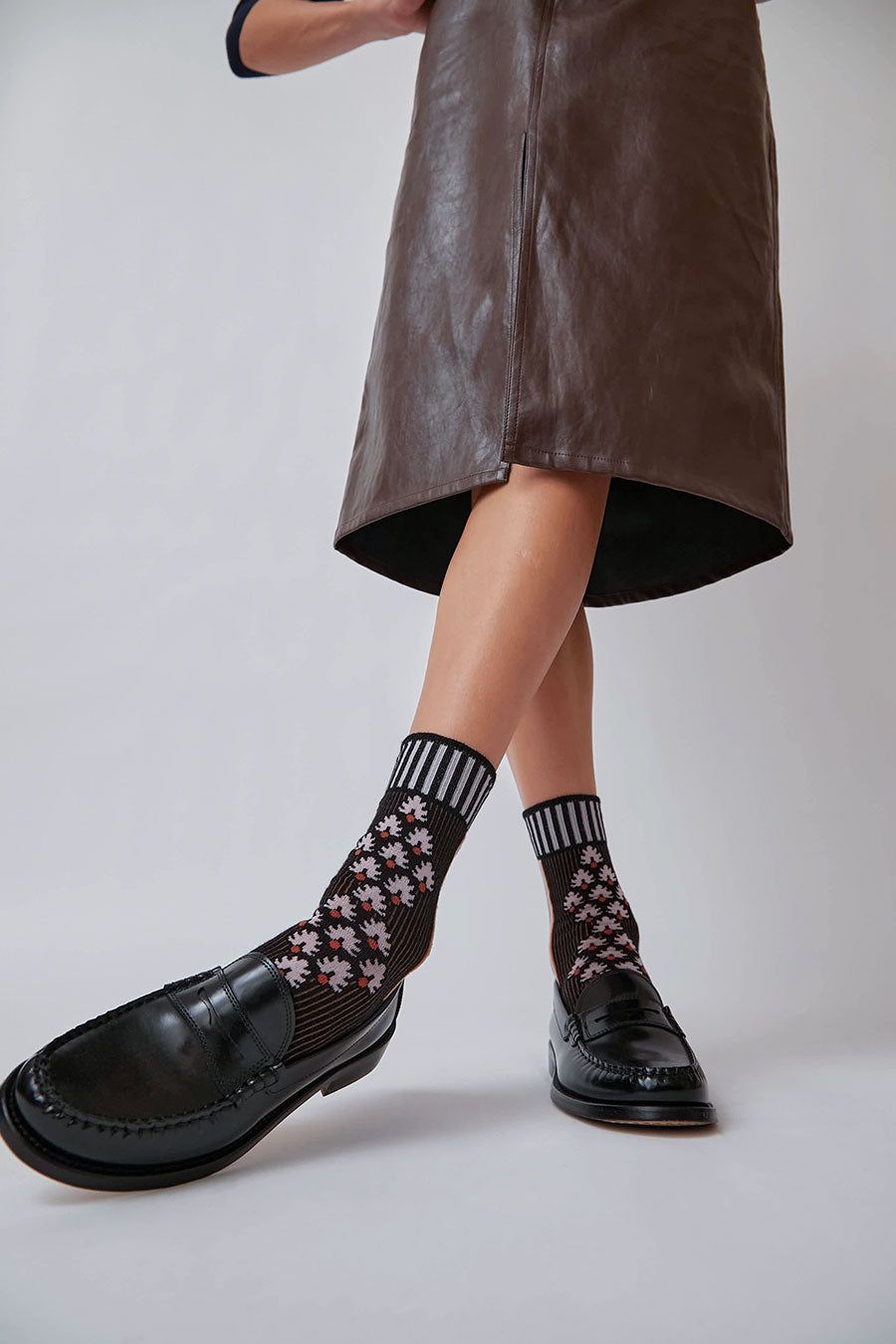 Exquisite J Graphic Socks in Black sold by No. 6 product image thumbnail 4