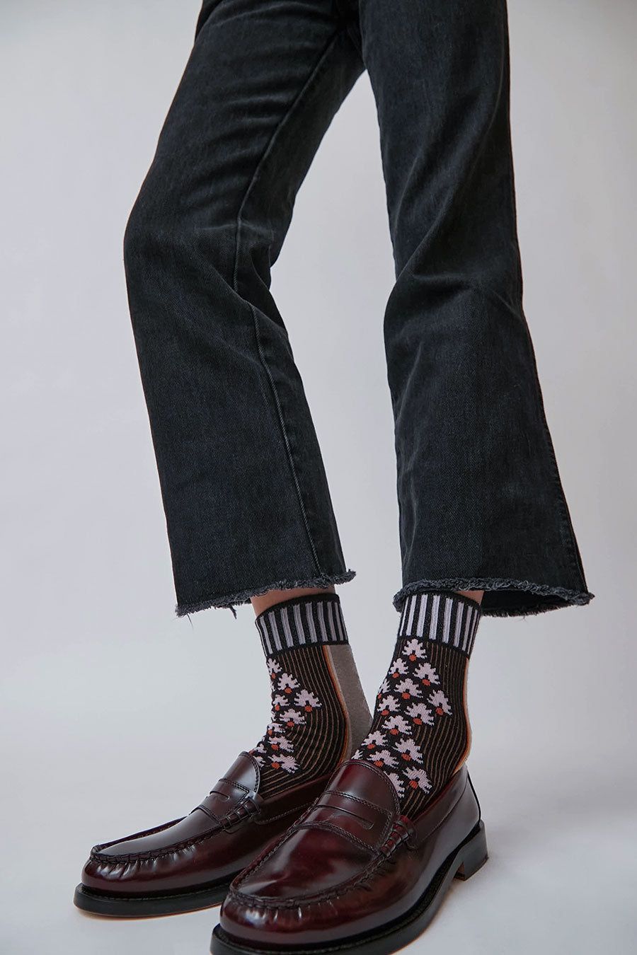 Exquisite J Graphic Socks in Black sold by No. 6 product image thumbnail 5