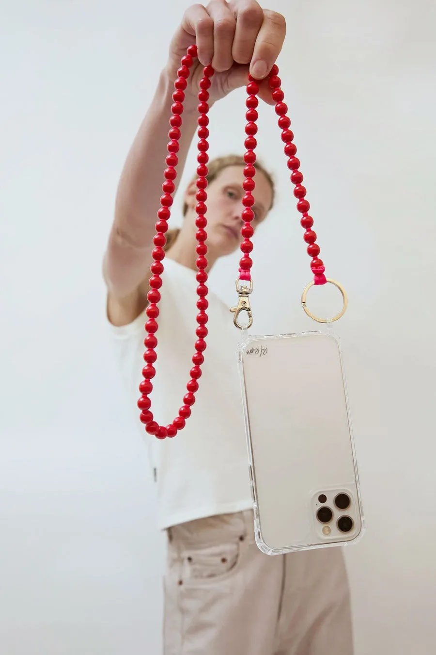 Ina Seifart Handykette Iphone Necklace in Red with Red Thread sold by No. 6 product image thumbnail 2