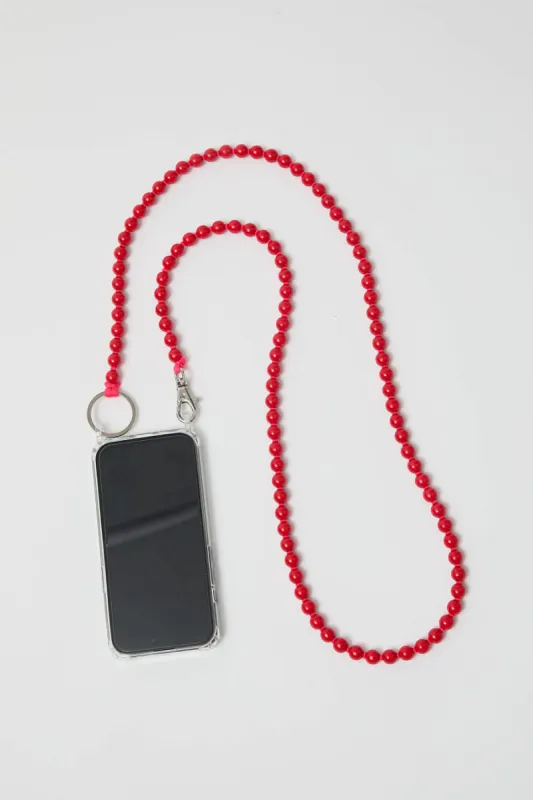 Ina Seifart Handykette Iphone Necklace in Red with Red Thread sold by No. 6