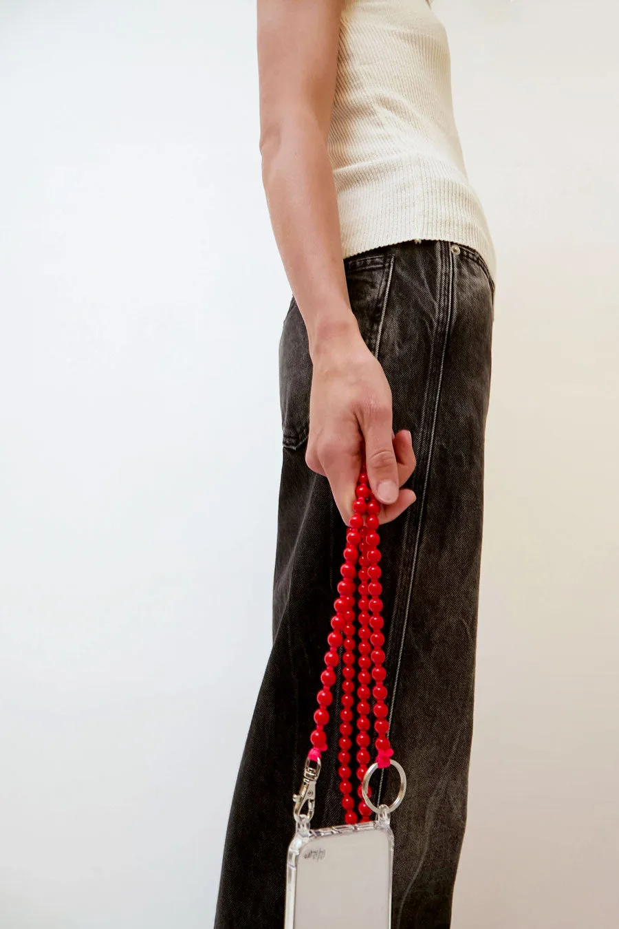 Ina Seifart Handykette Iphone Necklace in Red with Red Thread sold by No. 6 product image thumbnail 3