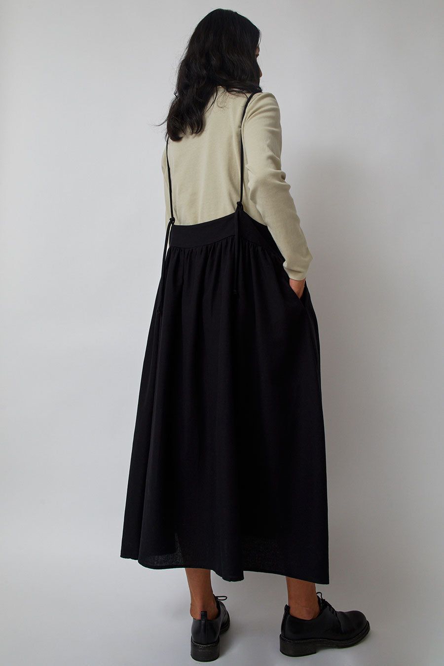 Black Crane Suspender Dress in Black sold by No. 6 product image thumbnail 4