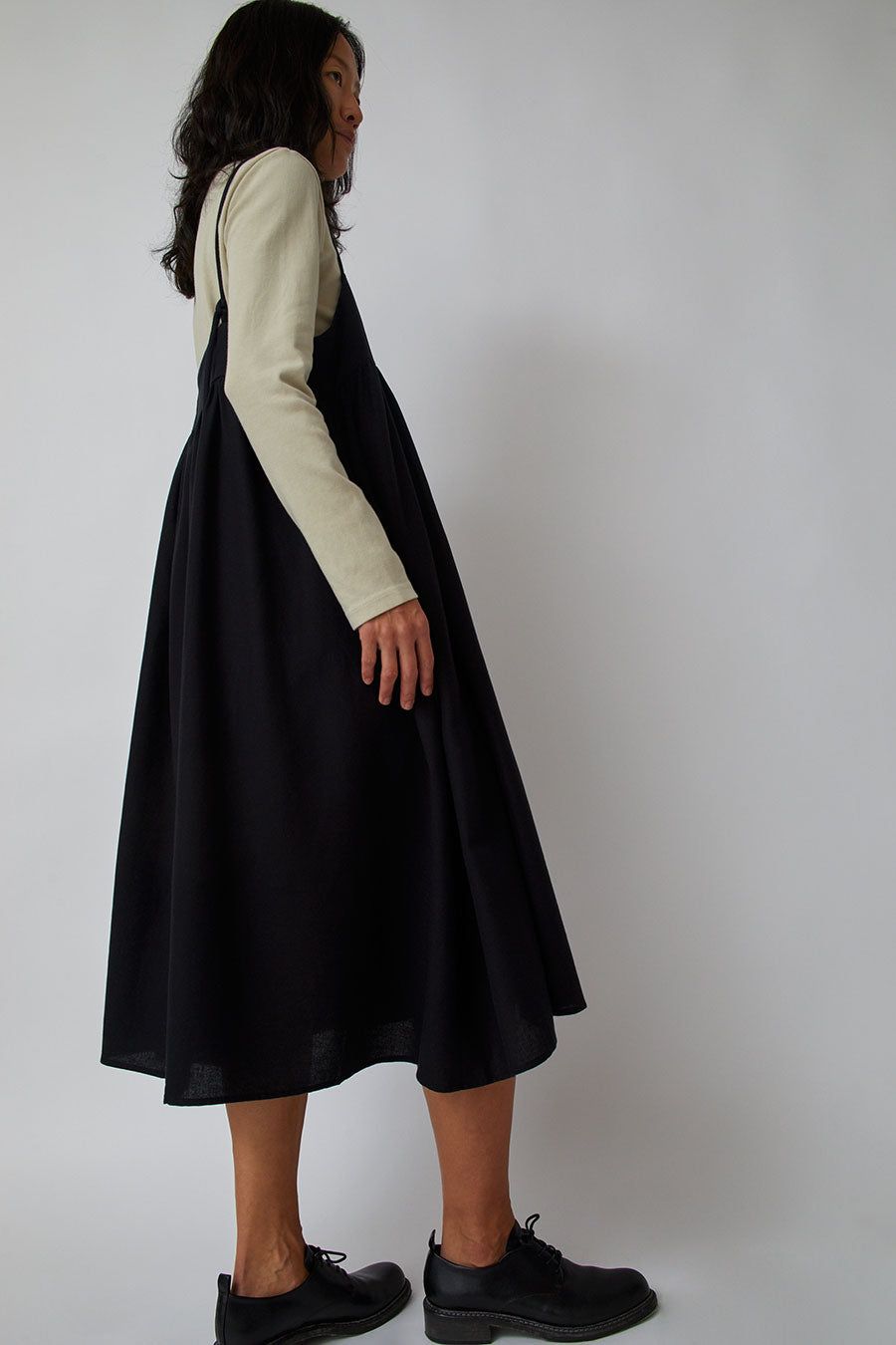 Black Crane Suspender Dress in Black sold by No. 6 product image thumbnail 3