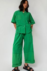 Sayaka Davis Open Collar Jumpsuit in Apple Green sold by No. 6
